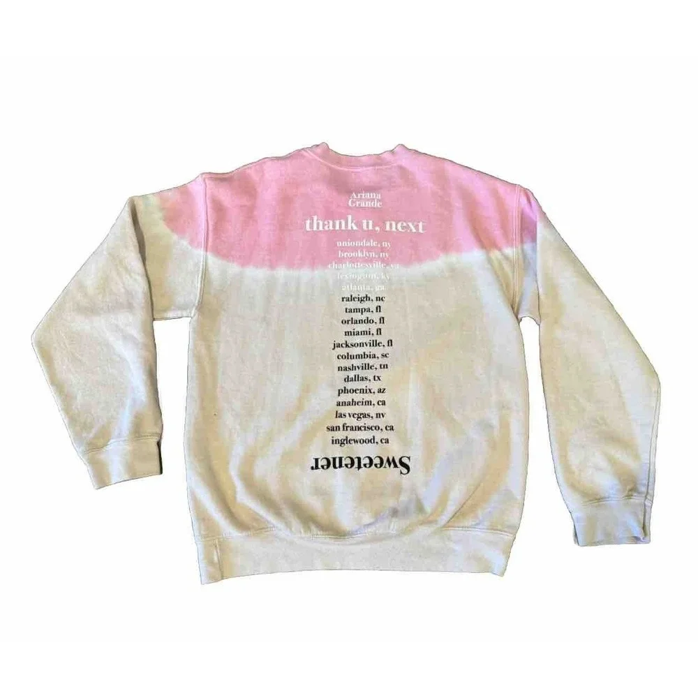 Ariana Grande‎ Sweetener World Tour Split Crewneck Horizontal Pink Size M
